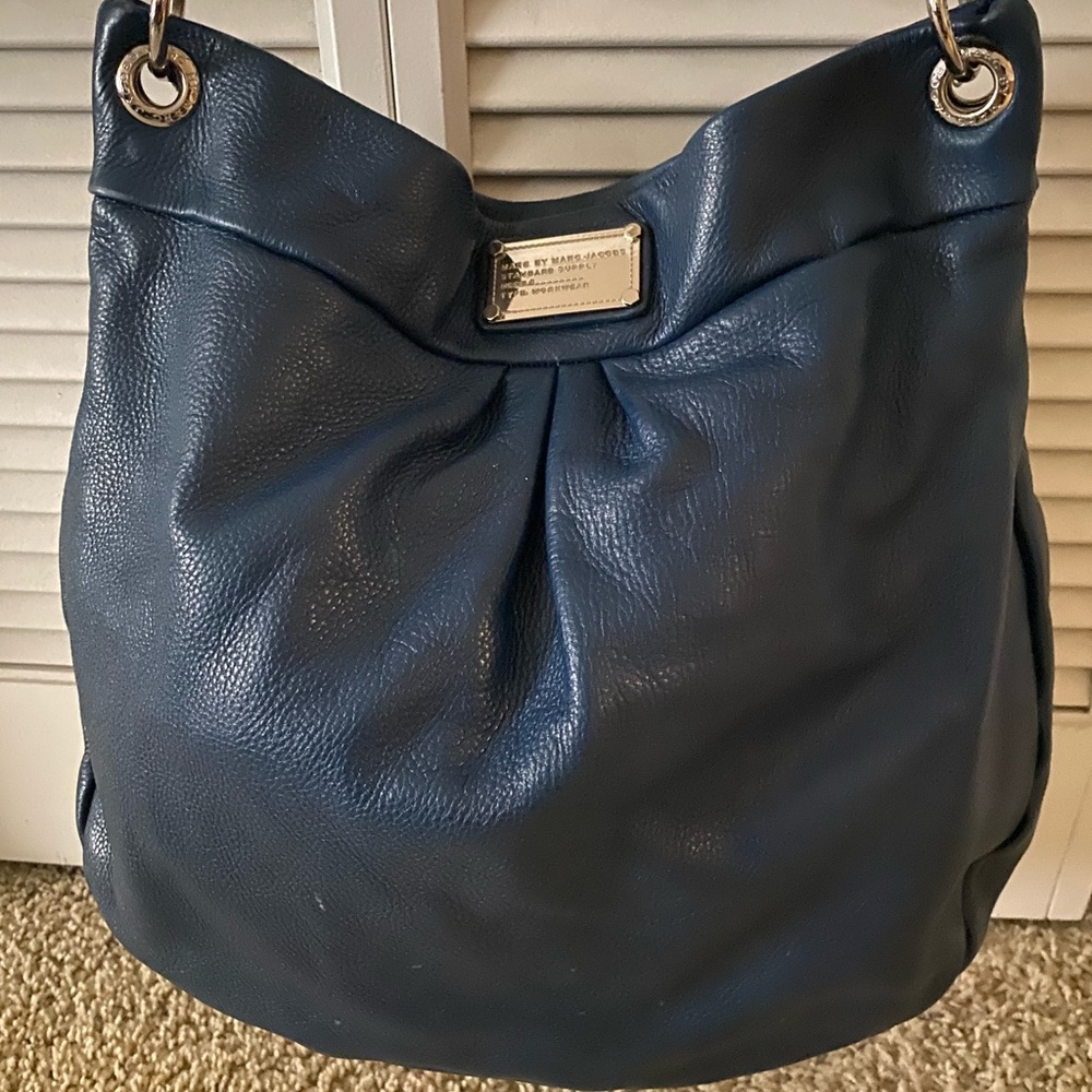 Blue Large Marc Jacobs Classic Q Hillier Hobo Bag